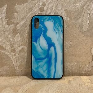 Blue abstract iPhone XR case